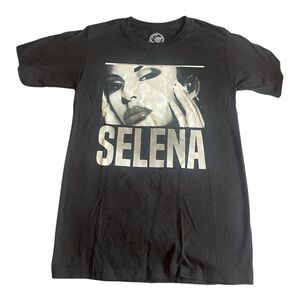 Black Graphic T-Shirt with Selena Print